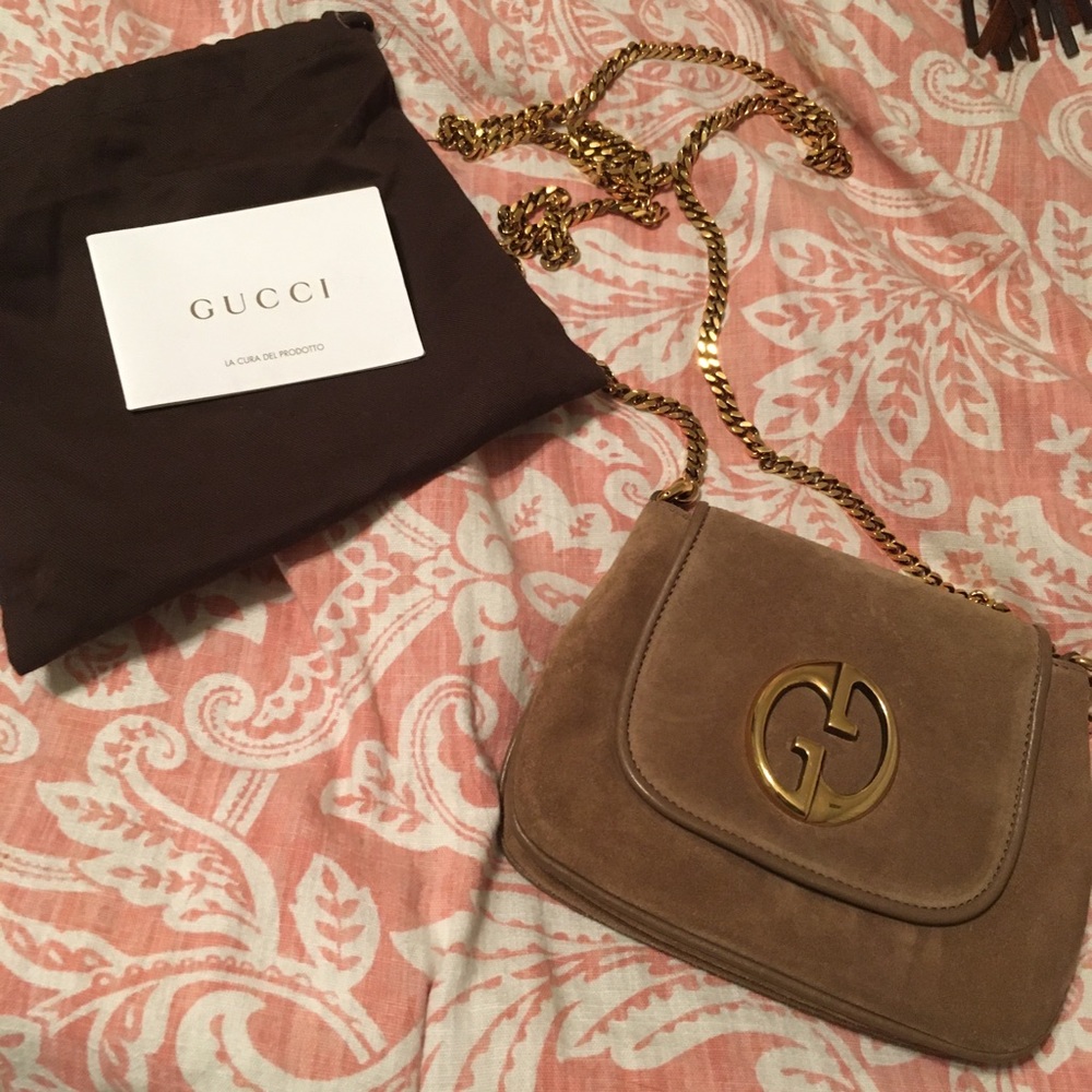 Gucci 1973 Suede Crossbody
